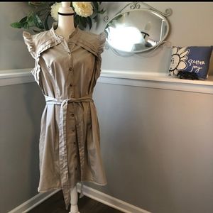 Torrid twill stretch dress w attached belt Sz 22